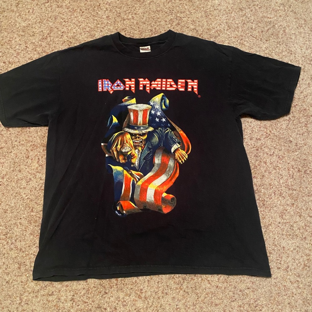 Rare Iron Maiden Tee Eddie the Head Uncle Sam Shirt